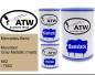 Preview: Mercedes-Benz, Mountain Gray Metallic (matt), 662 / 7662: 500ml Lackdose + 500ml Klarlack + 250ml Härter - Set, von ATW Autoteile West.